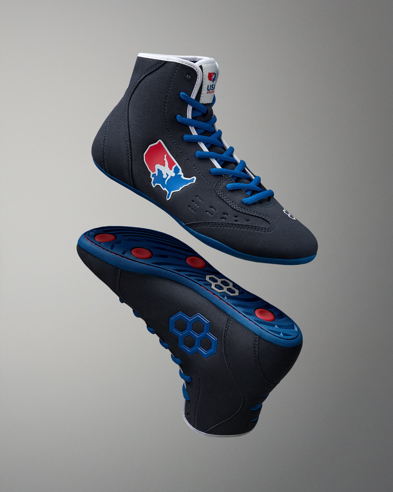 USA Wrestling International Adult Wrestling Shoes - USA Black