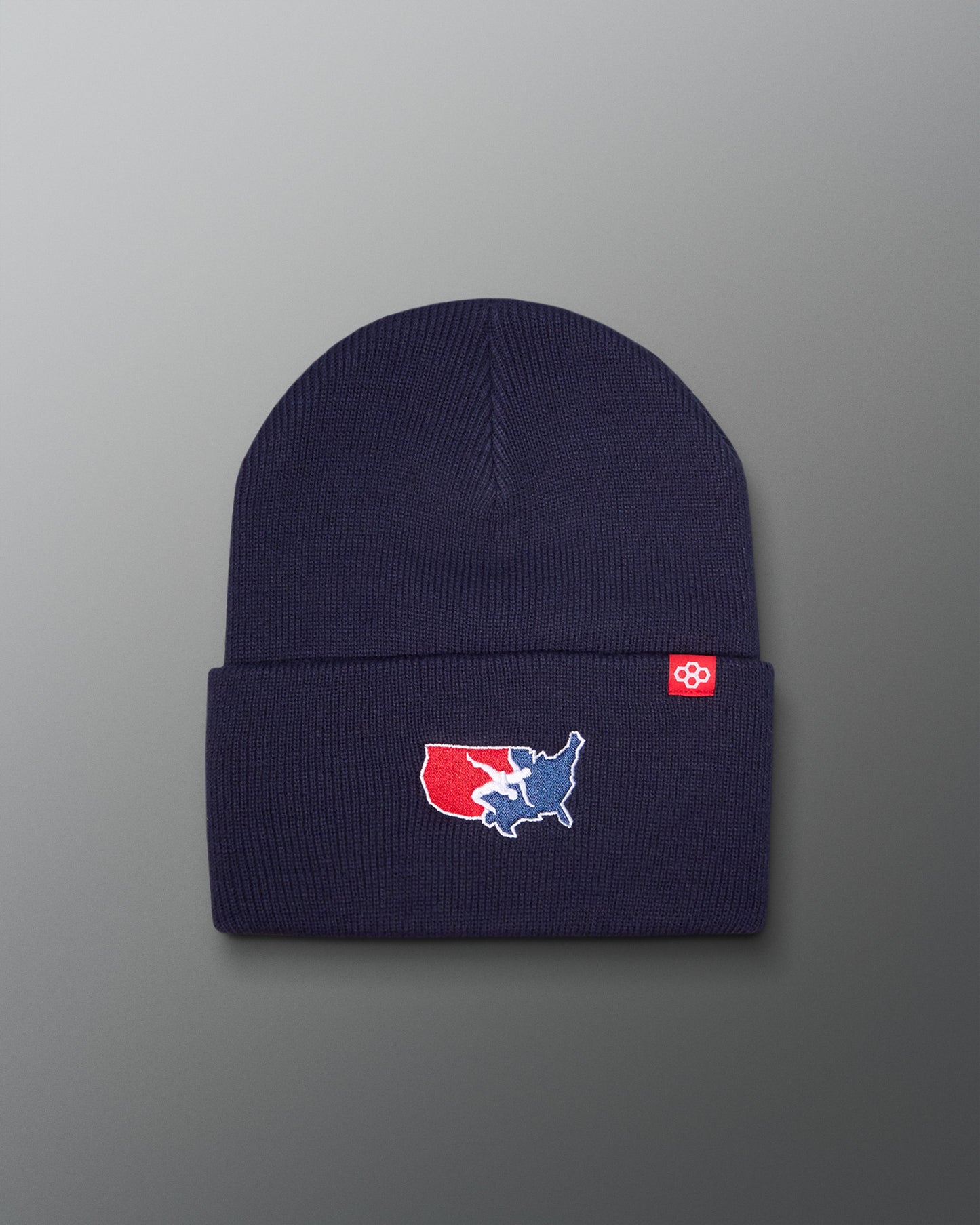 USA Wrestling Map Logo Foldover Beanie