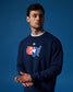 Pull ras du cou en polaire confortable avec logo USAW