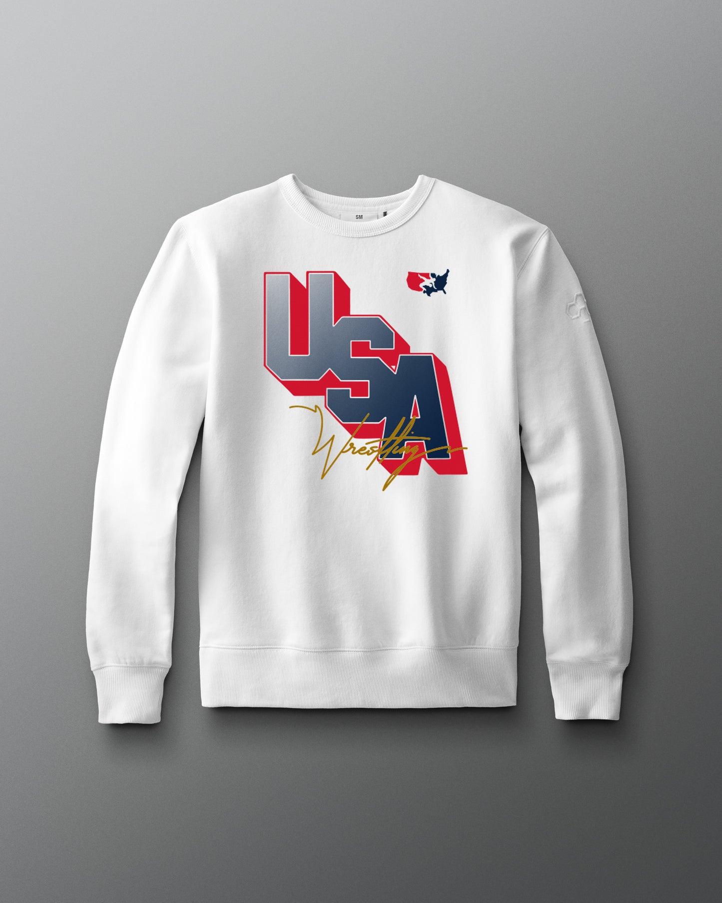 USA Wrestling Block Comfort Fleece Crewneck