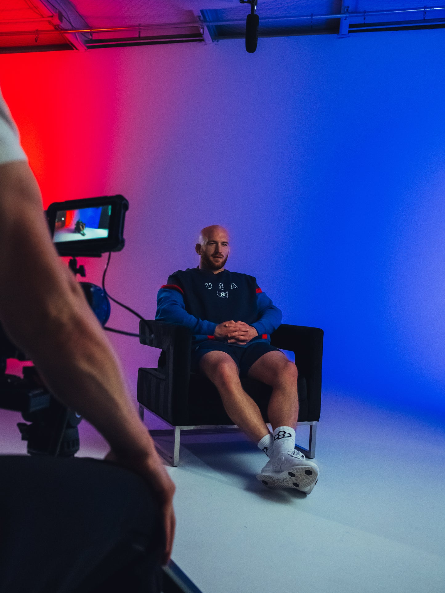 USA Wrestling Colorblock Crewneck