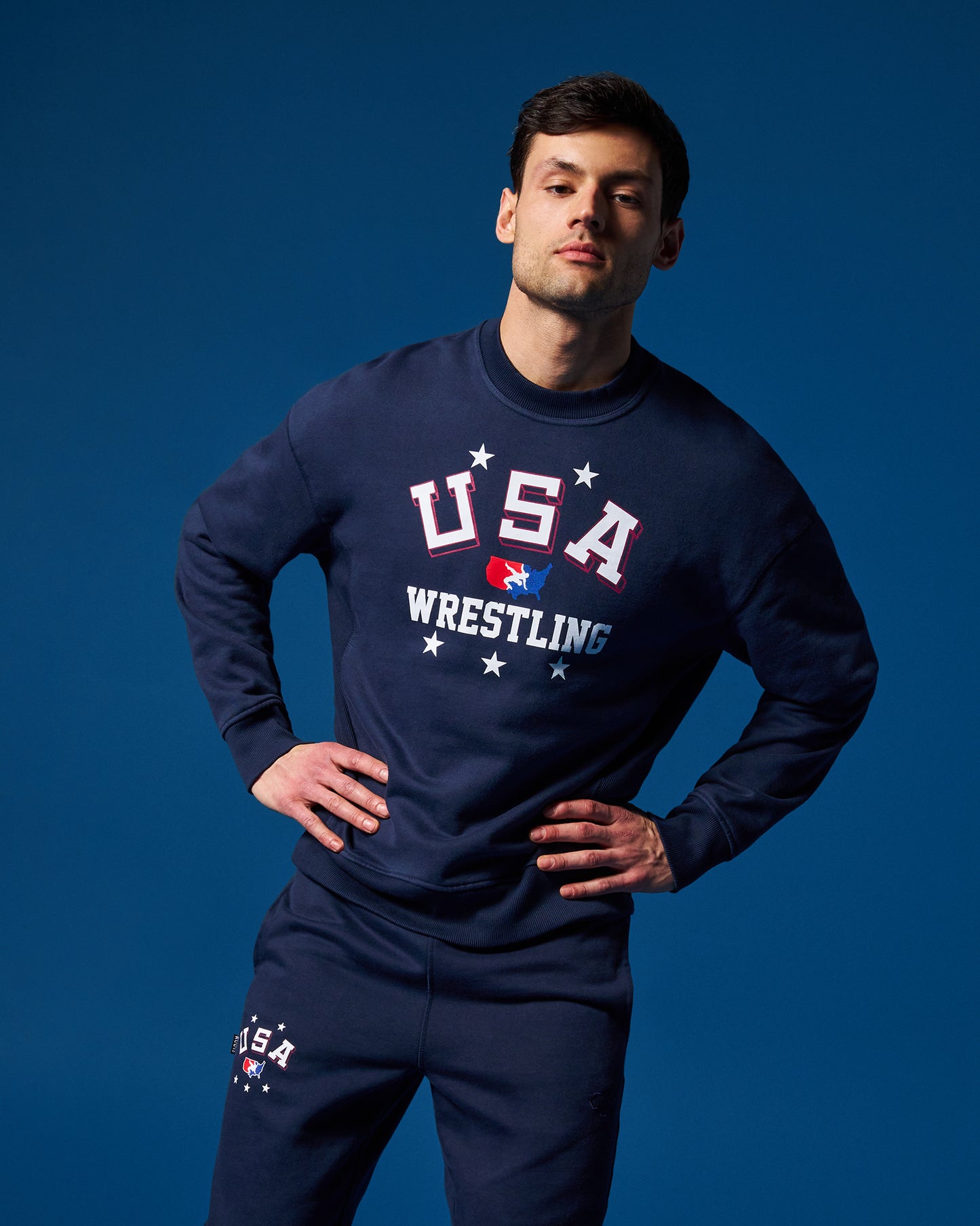 USA Wrestling Retro Titan Heavyweight Crewneck