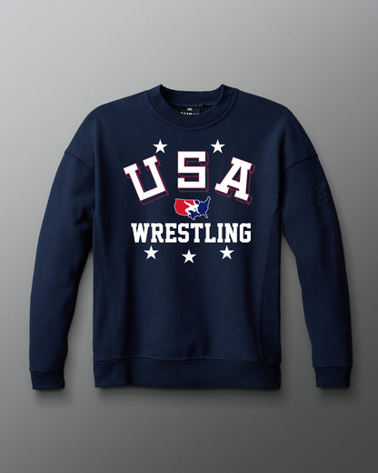 USA Wrestling Retro Titan Heavyweight Crewneck