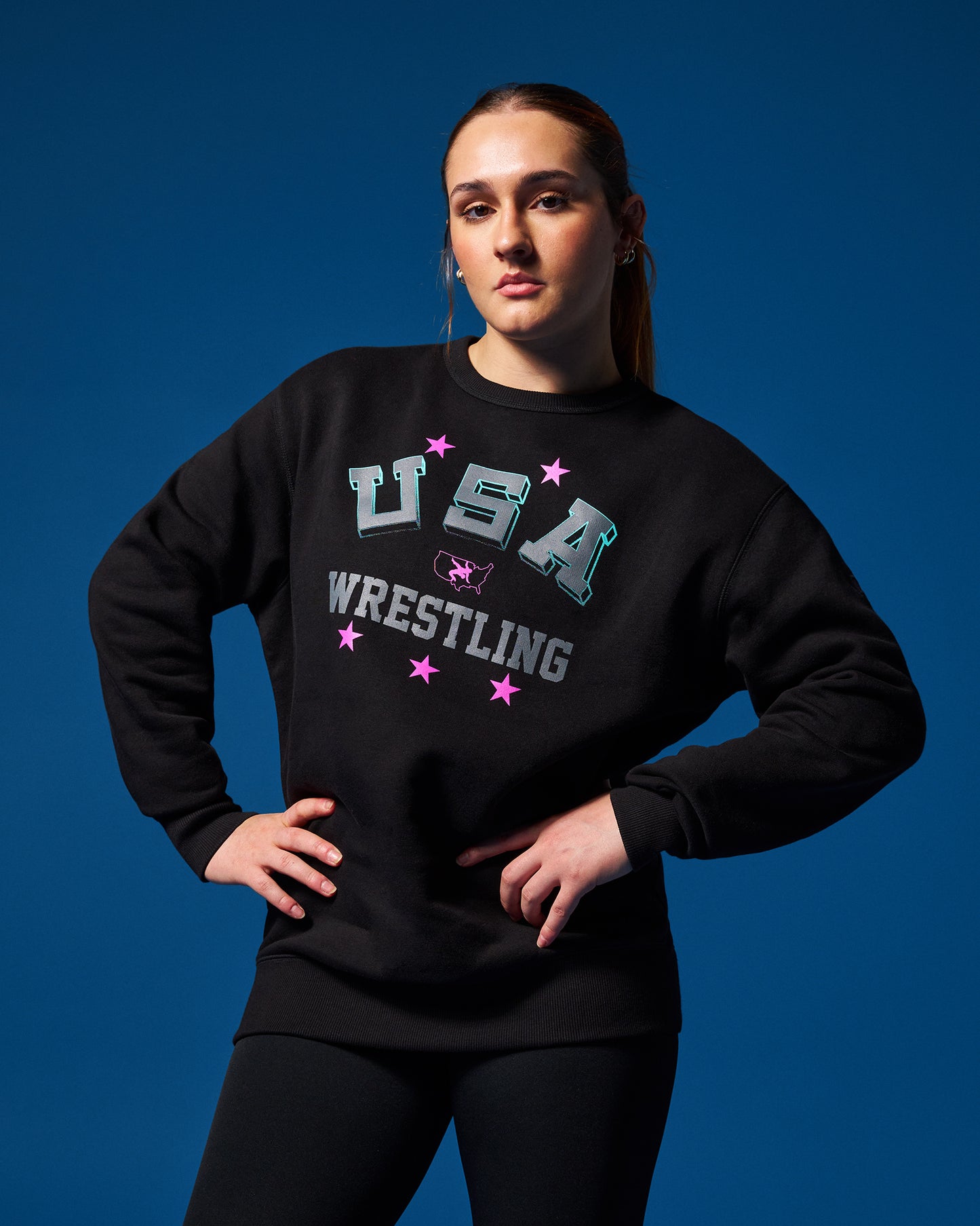 USA Wrestling Retro Comfort Fleece Crewneck