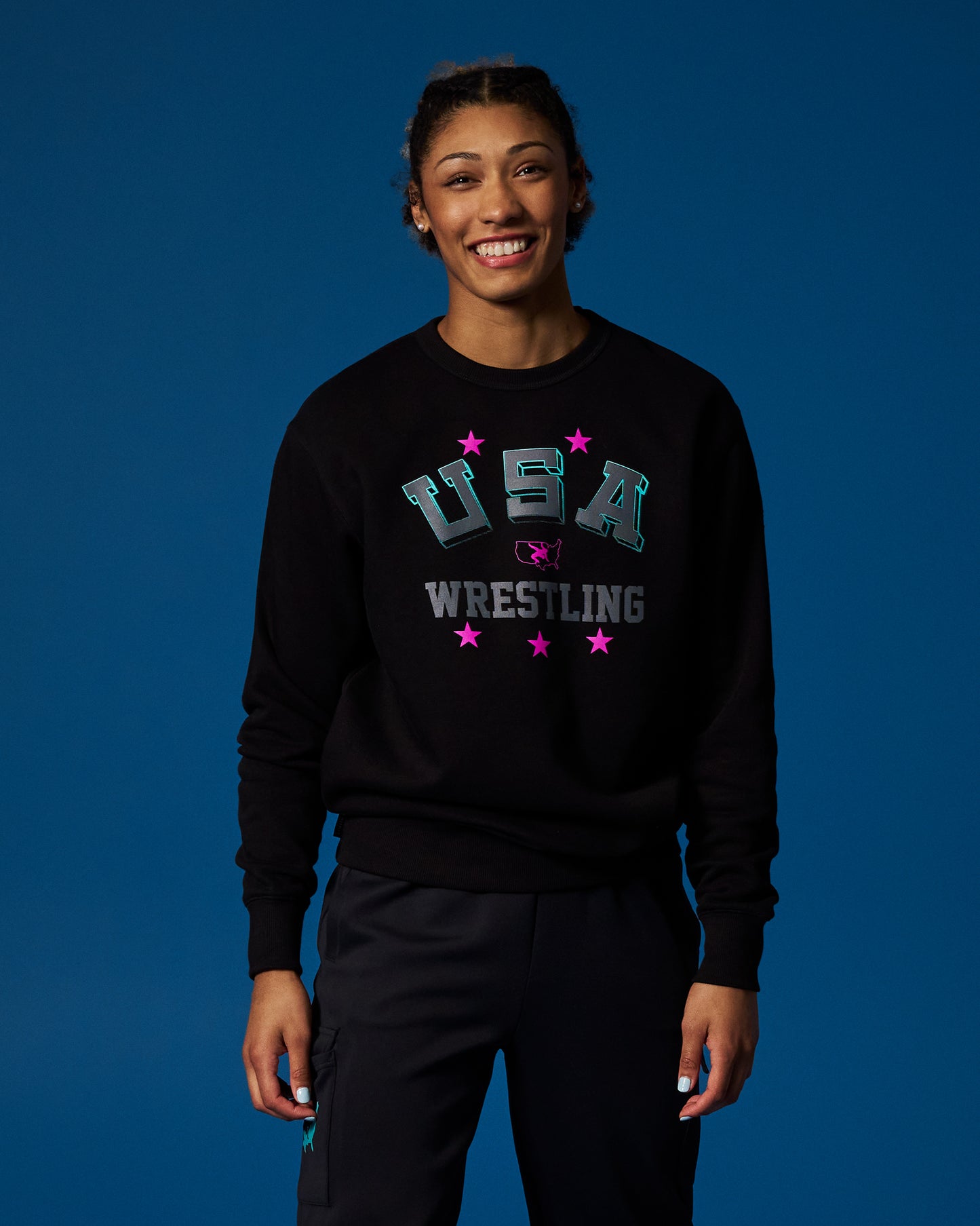 USA Wrestling Retro Comfort Fleece Crewneck