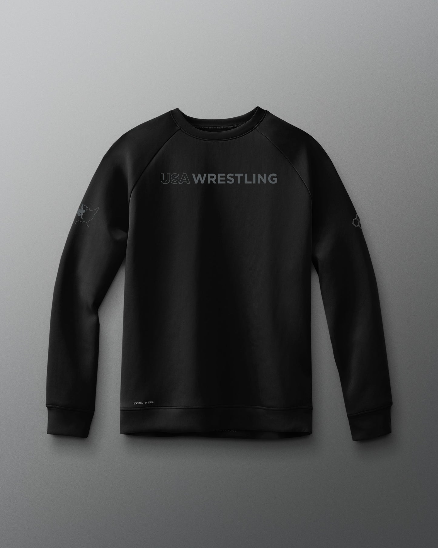 USA Wrestling Wordmark COOL-FEEL Crewneck