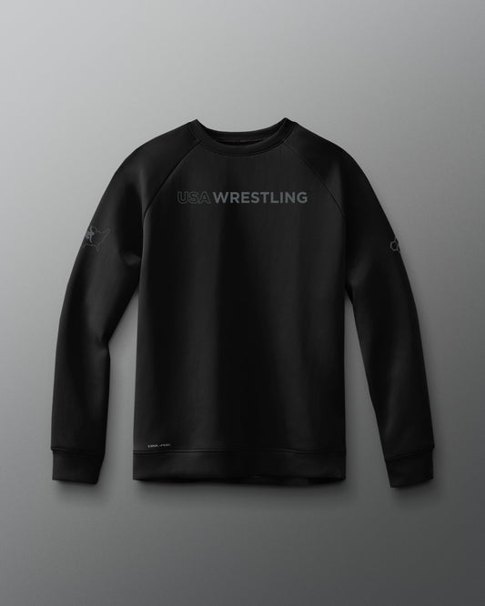 USA Wrestling Wordmark COOL-FEEL Crewneck