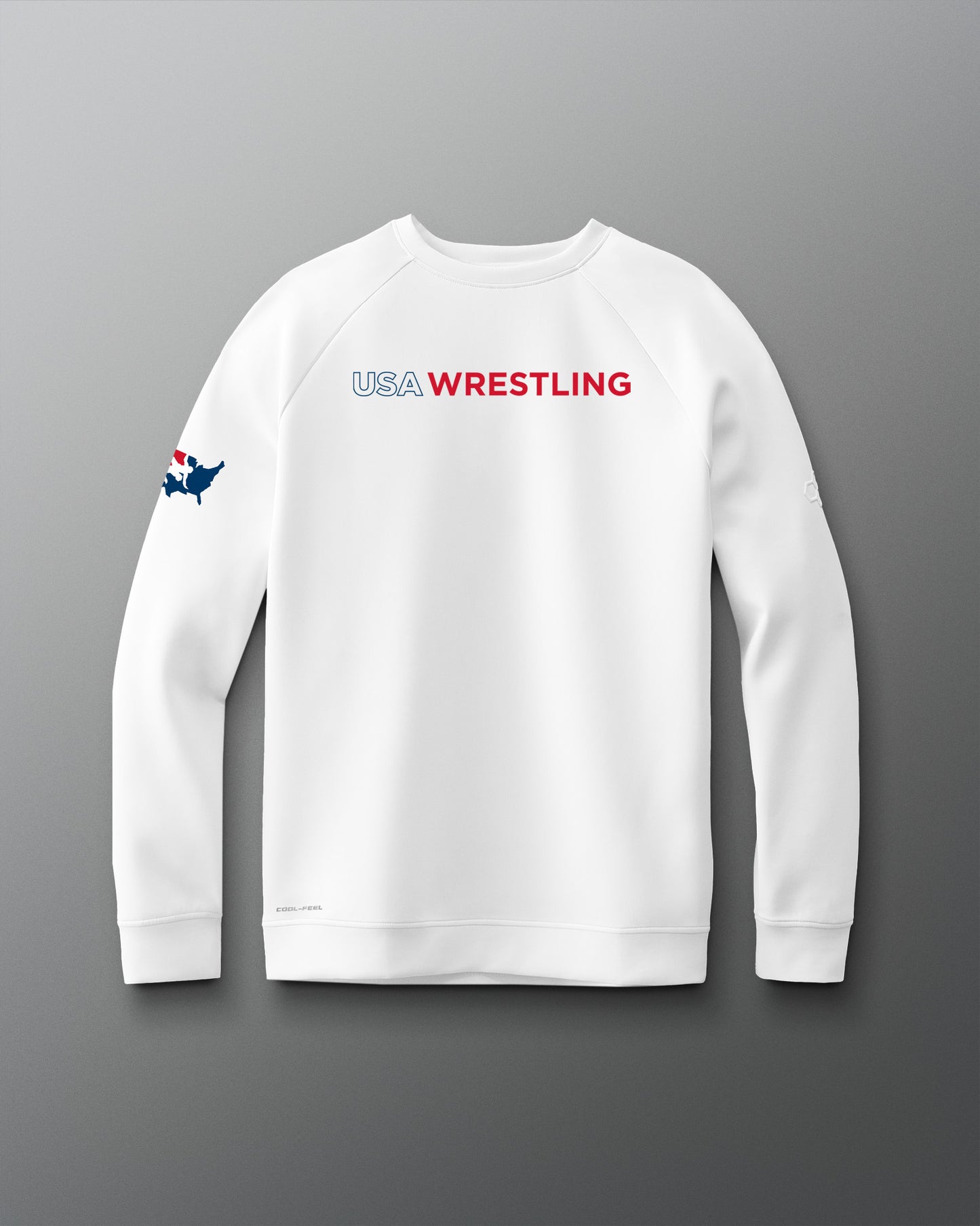 USA Wrestling Wordmark COOL-FEEL Crewneck