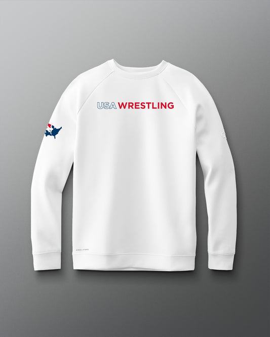 USA Wrestling Wordmark COOL-FEEL Crewneck