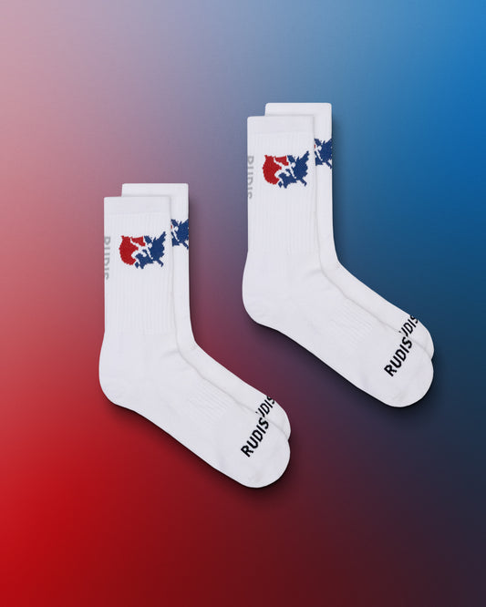 VIK - USA Wrestling White Knit Essential Socks (2 Pair)