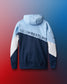 USA Wrestling Fleece Colorblock Hoodie - Navy/Light Blue/White