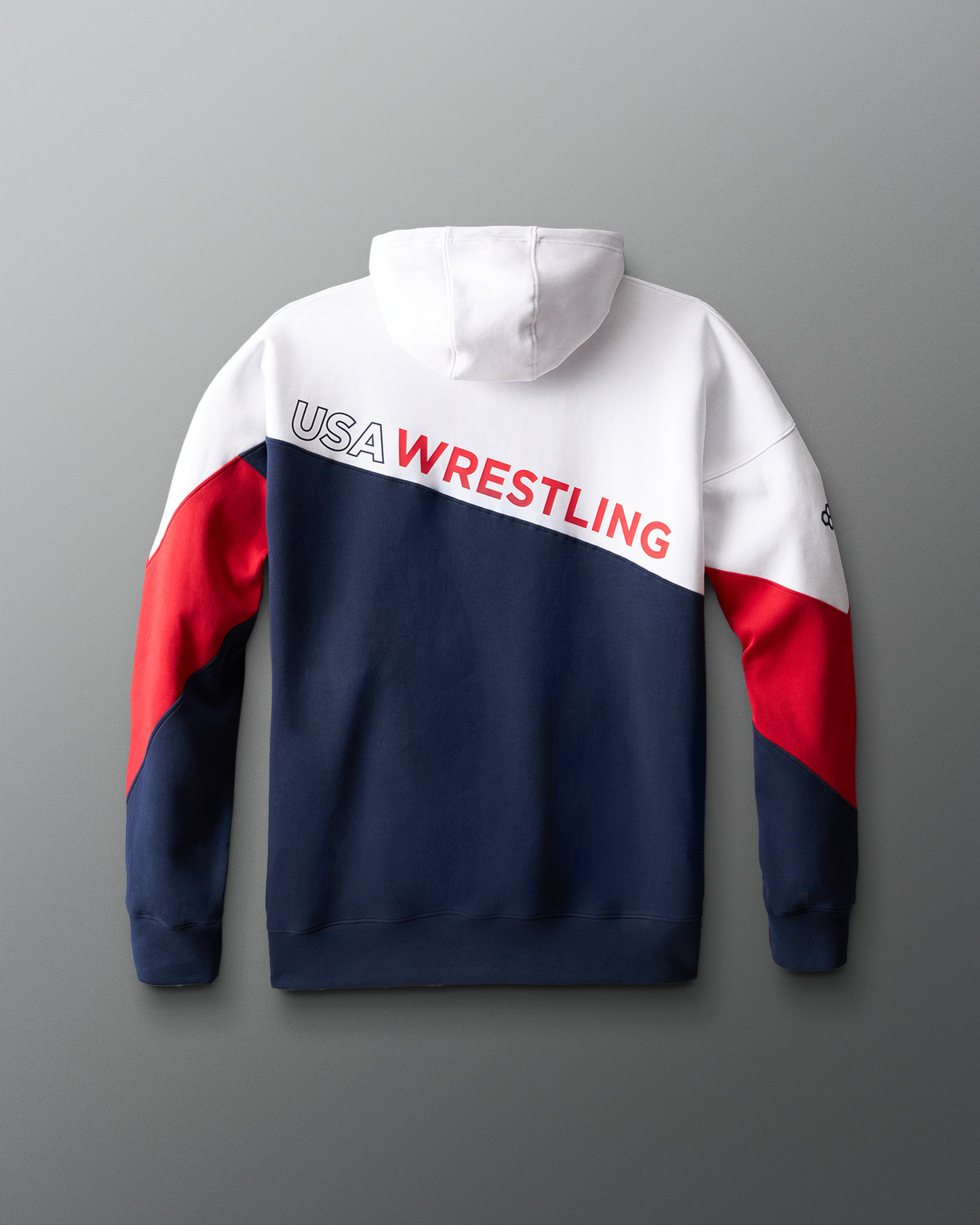 USA Wrestling Colorblock Hoodie - Navy/White/Red