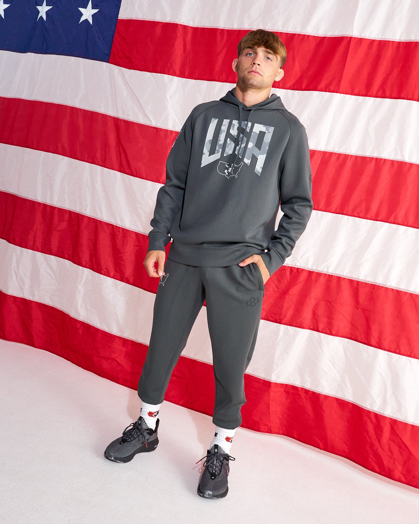 Sweat à capuche USA Wrestling camouflage Cool-Feel
