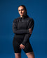 Sweat à capuche court pour femme avec logo USA Wrestling