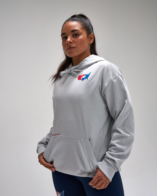 USA Wrestling Map Luxe Terry Hoodie