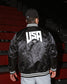 Veste en satin avec logo de lutte américaine