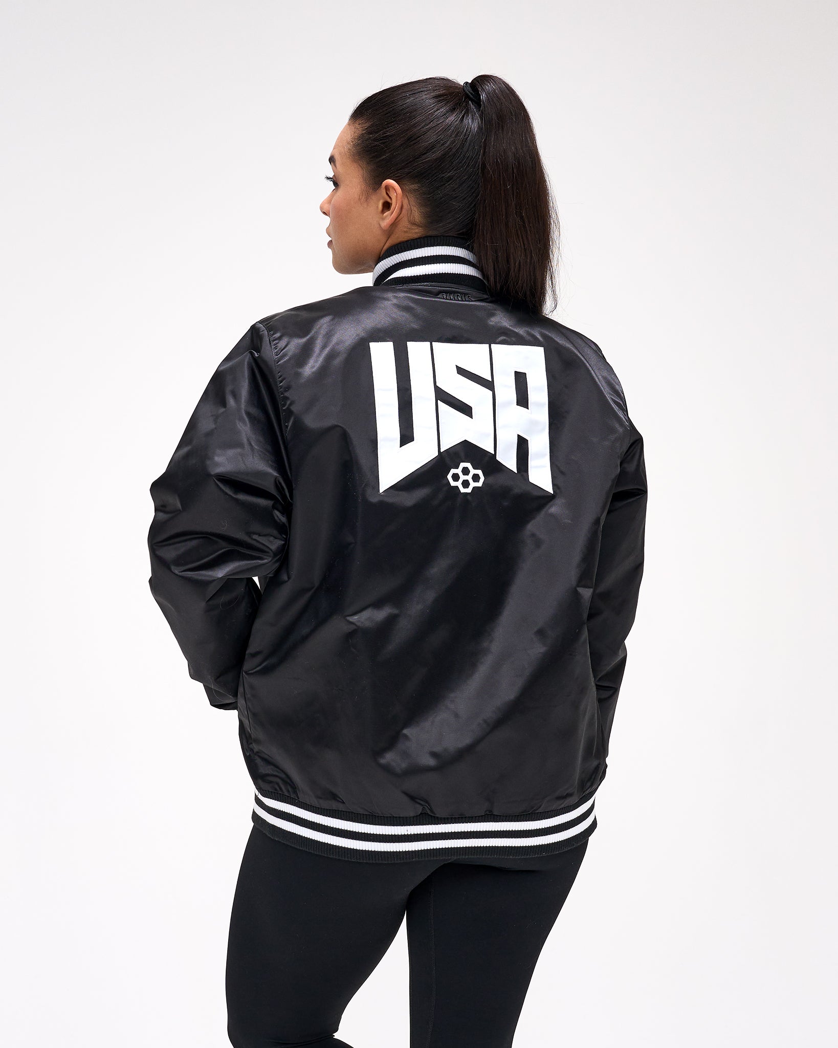 USA Wrestling Logo Satin Jacket | RUDIS