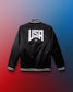 Black jacket with 'USA' logo on a gradient background