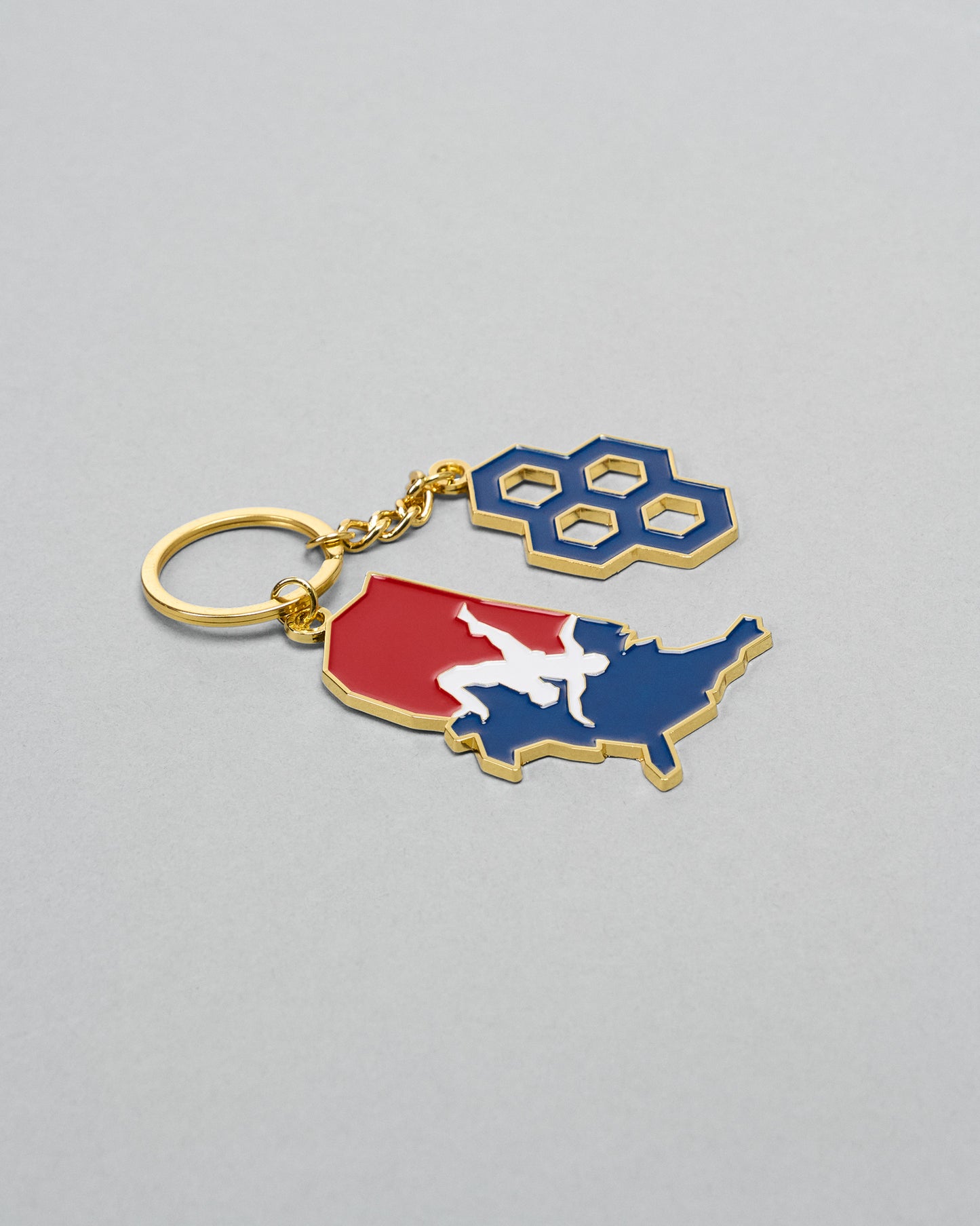 USA Wrestling Enamel Keychain