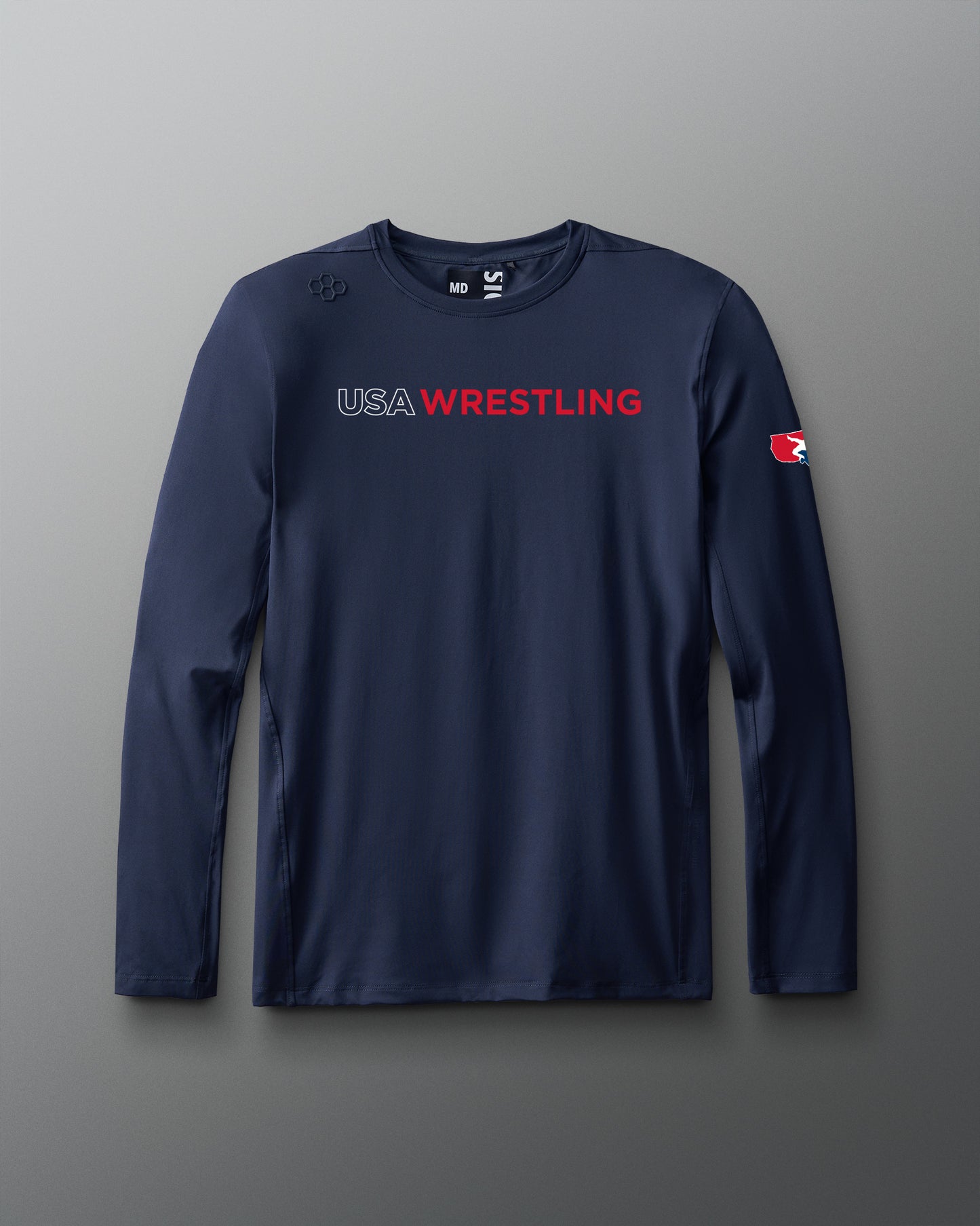 USA Wrestling Wordmark Performance Long Sleeve
