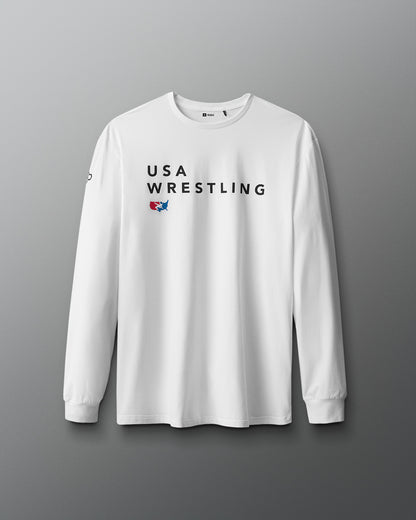 T-shirt hybride à manches longues USA Wrestling Stacked