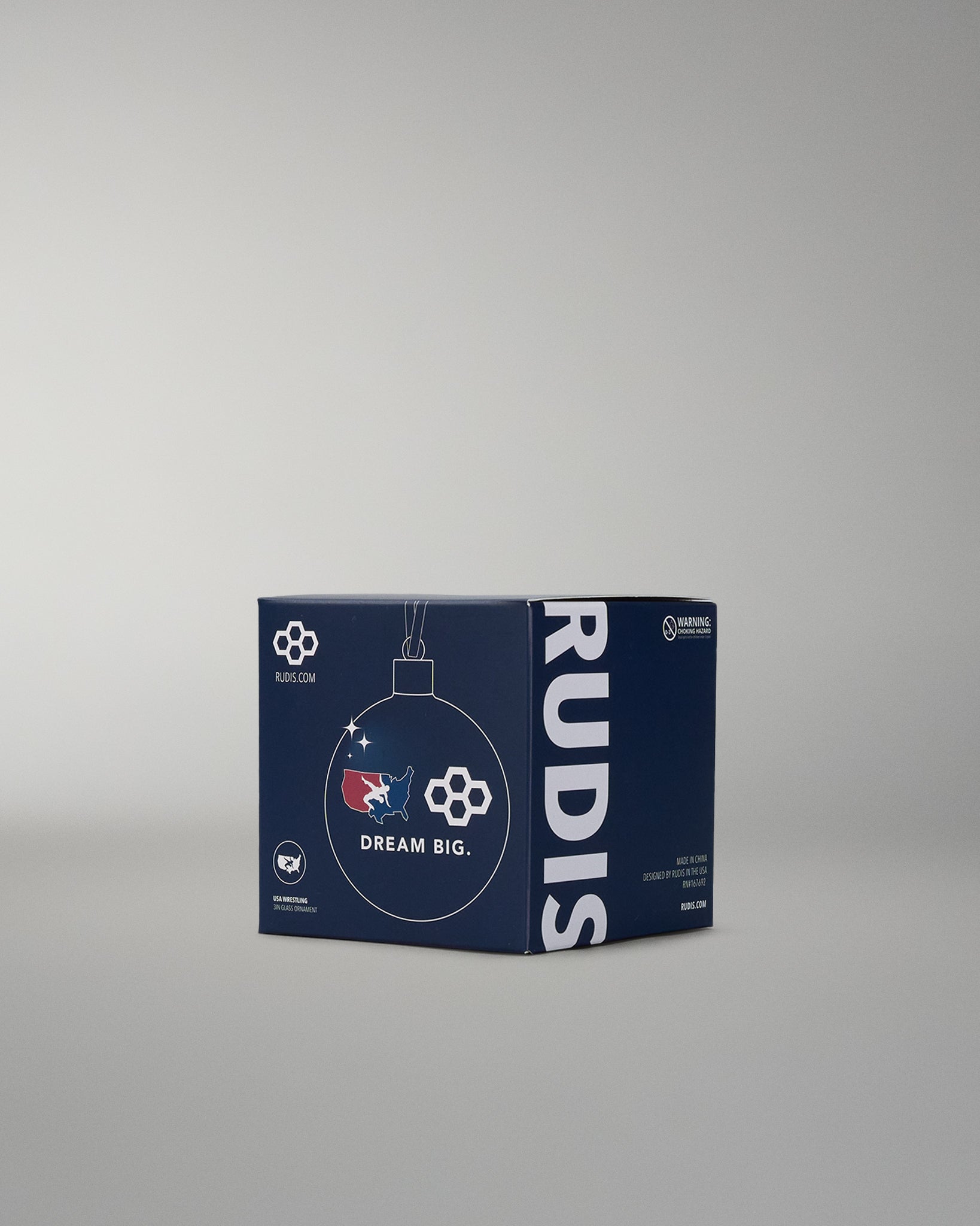 RUDIS product packaging on a gray background