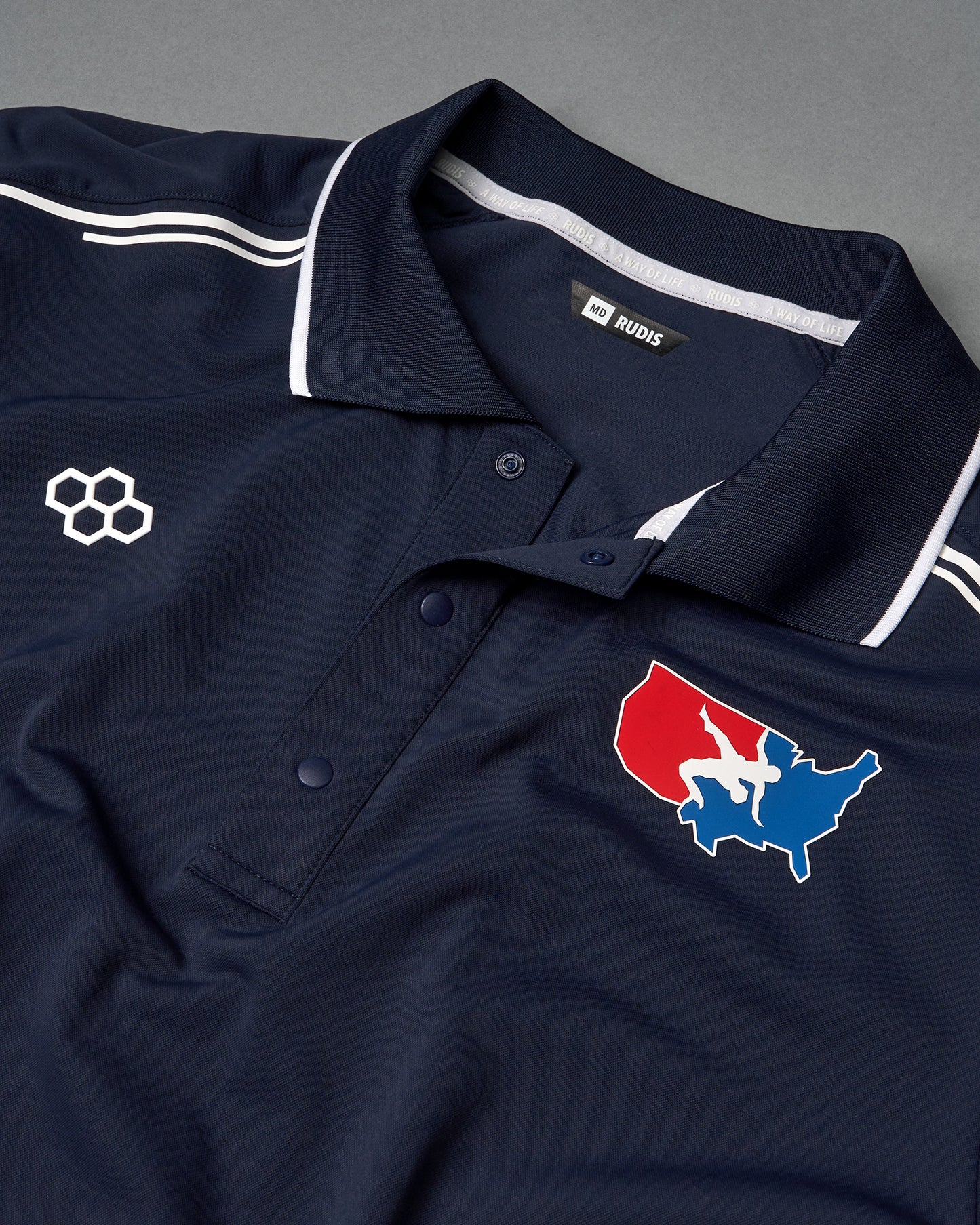 USA Wrestling Chronicle Elite Snap Polo