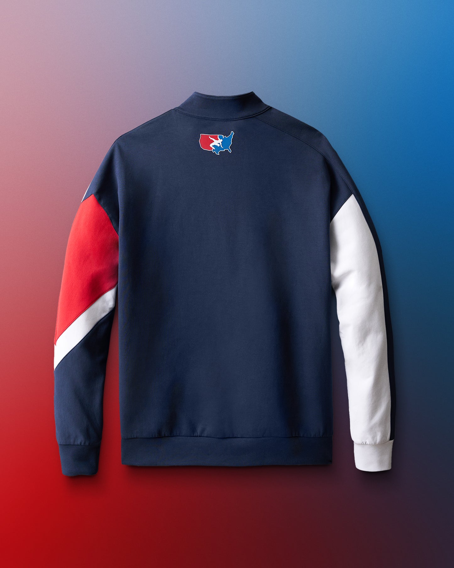 Sweat-shirt de catch américain colorblock 1/4 zip