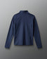 Navy blue long-sleeve shirt on a gray background