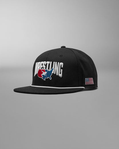 USA Wrestling Map Nelson Snapback Hat