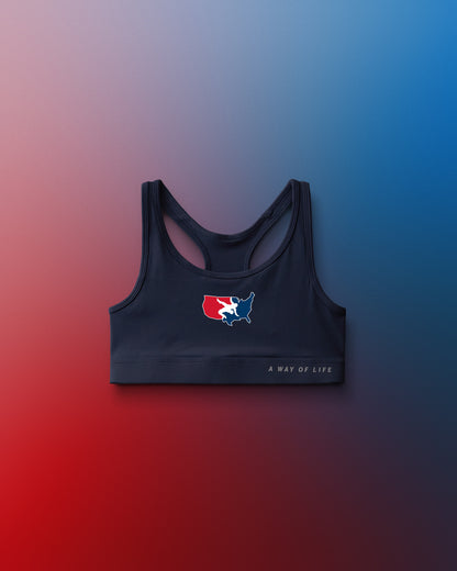 Soutien-gorge de sport pour femme avec logo USAW