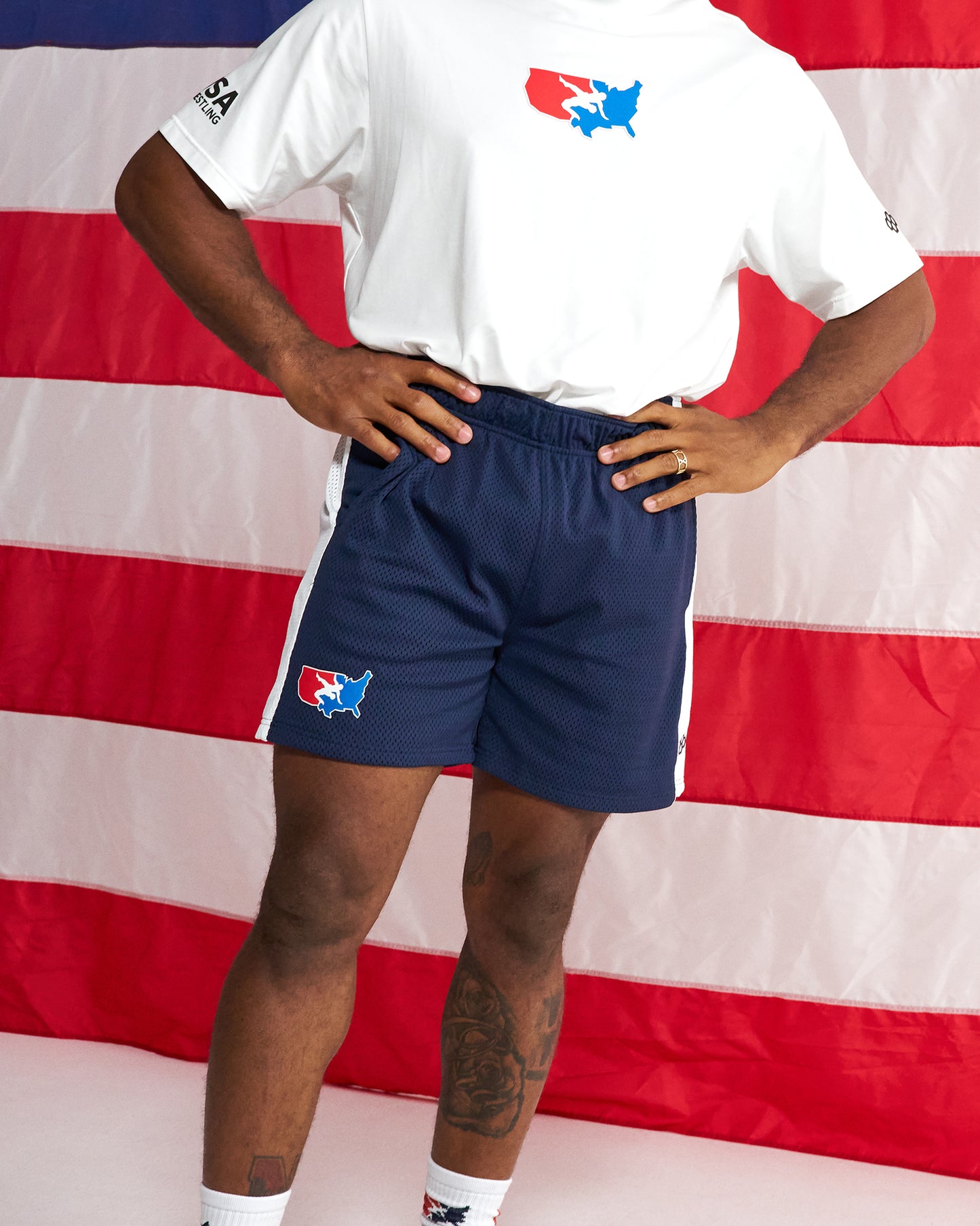 USA Wrestling Map 5" Mesh Panel Shorts