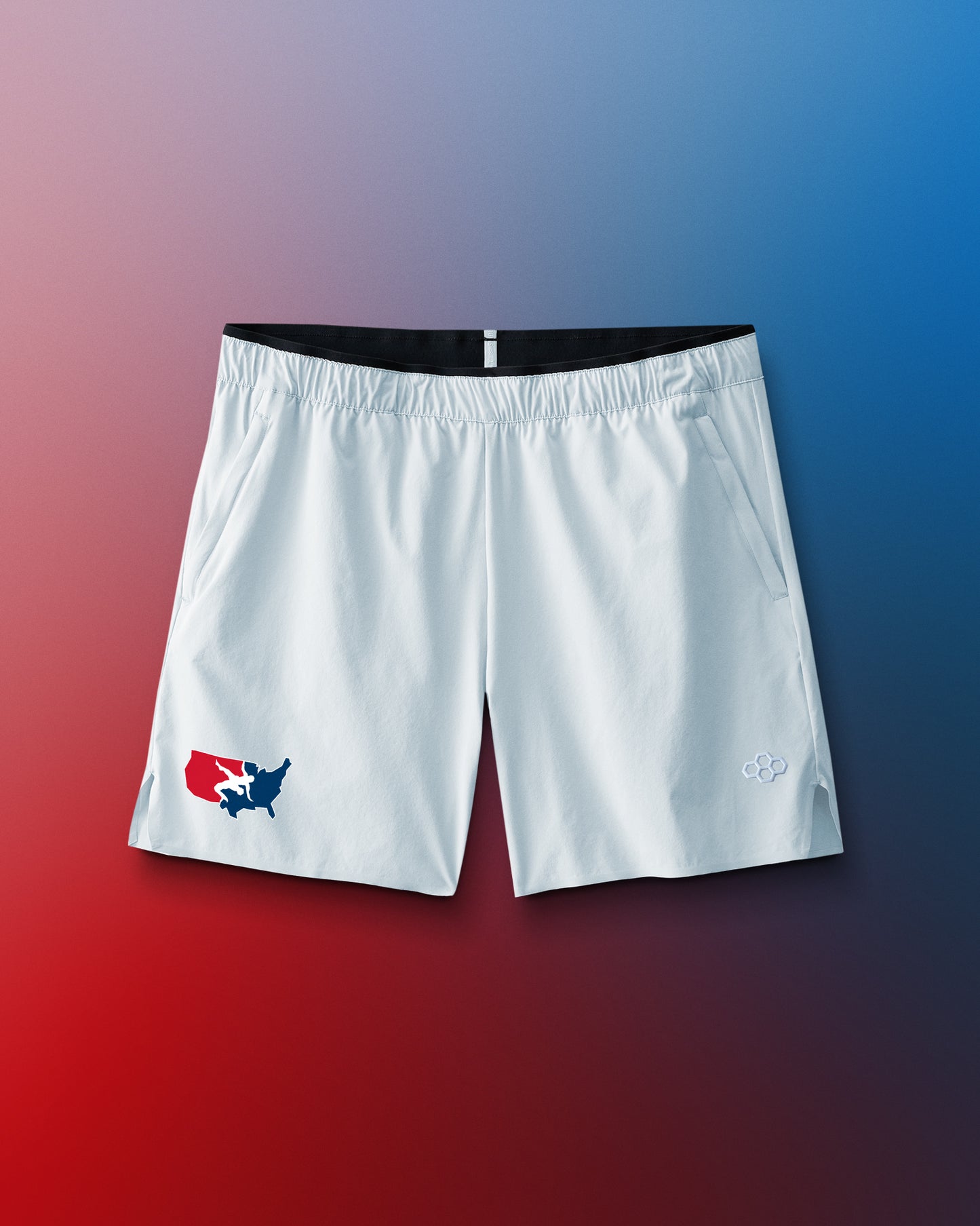 Short de performance avec logo de l'équipe de lutte américaine