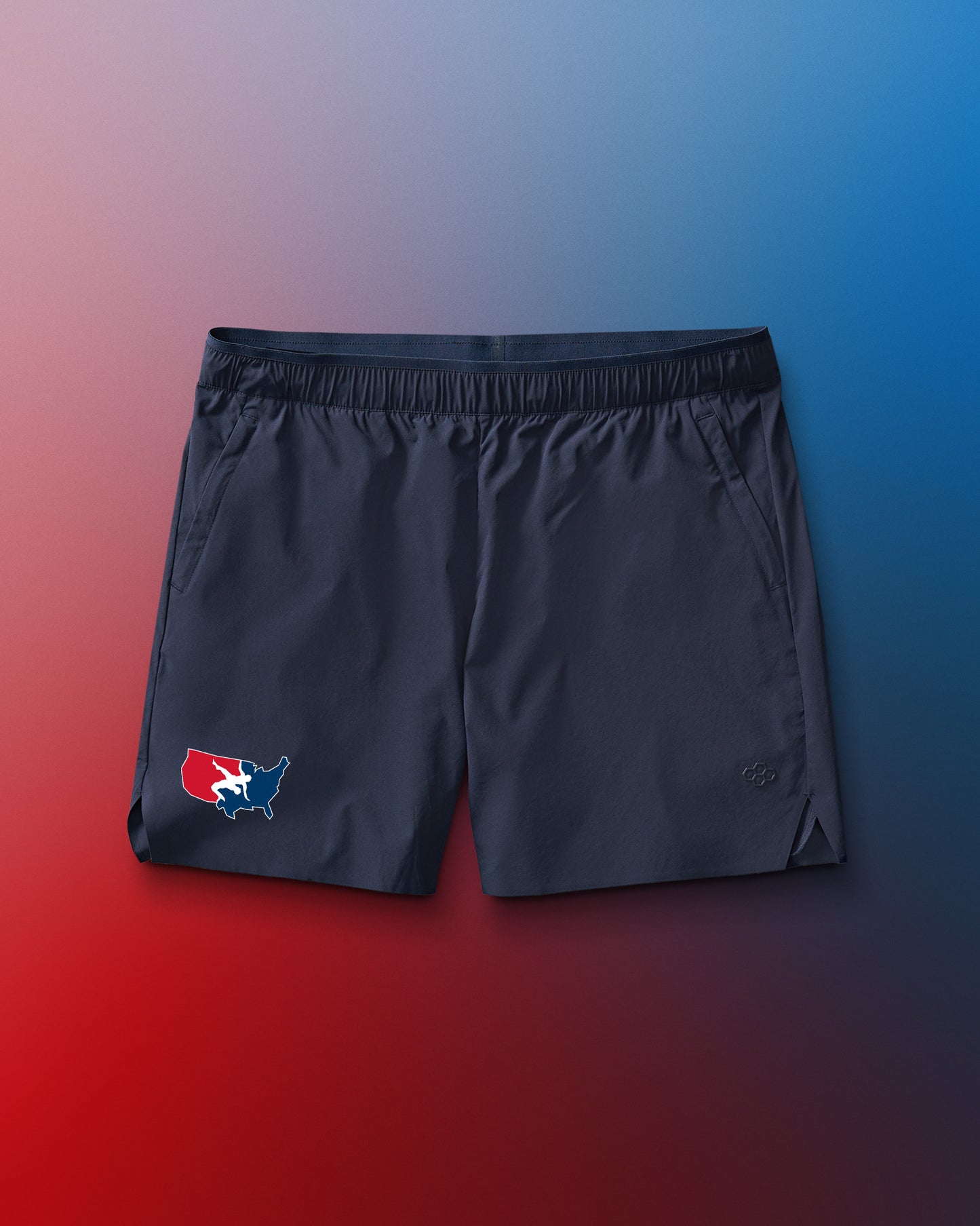 Short de performance avec logo de l'équipe de lutte américaine