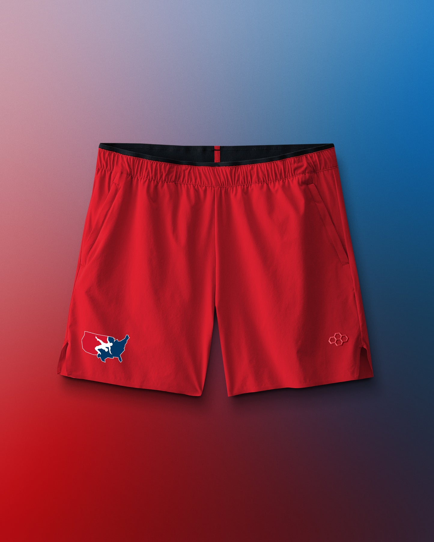 Short de performance avec logo de l'équipe de lutte américaine