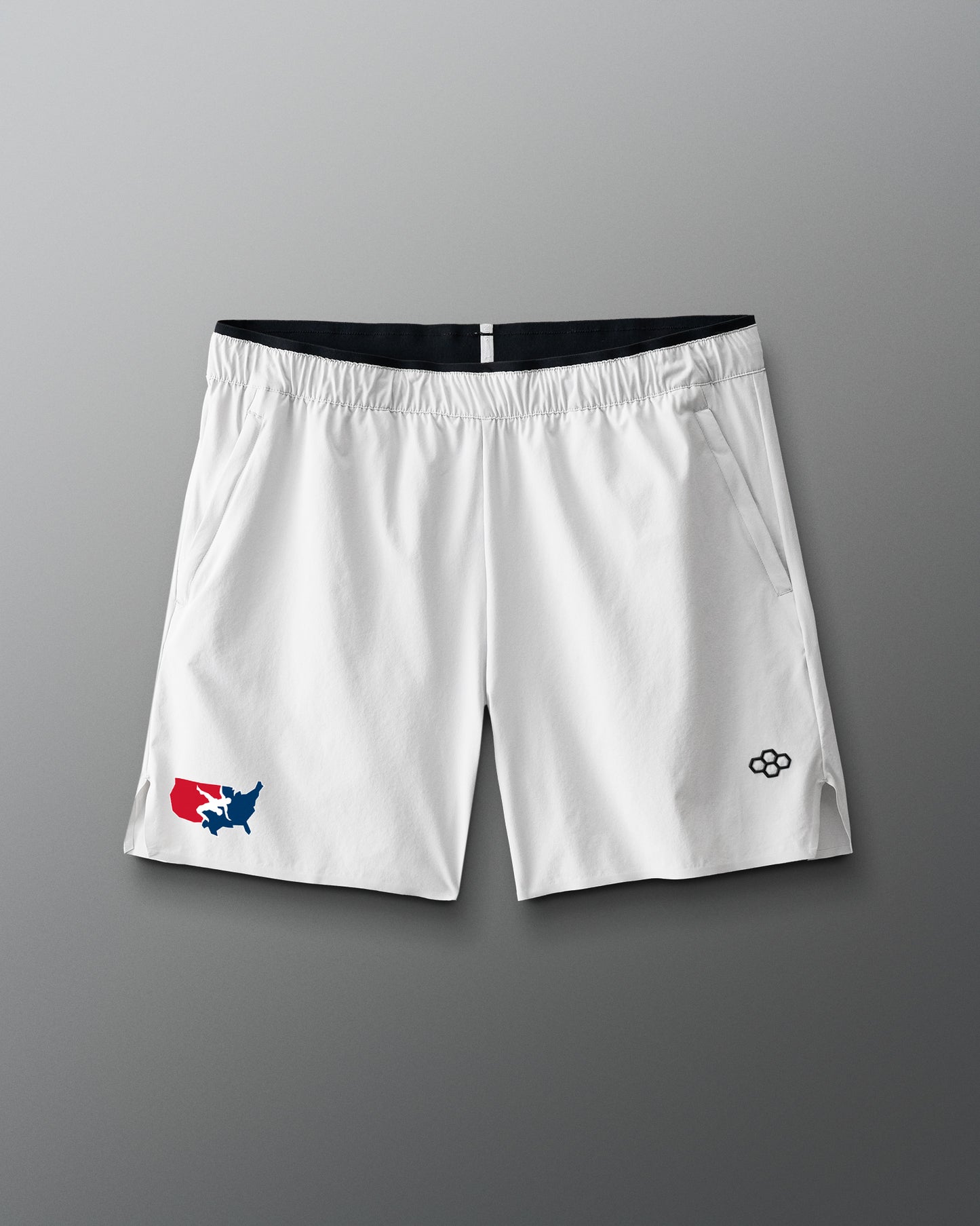 Short de performance avec logo de l'équipe de lutte américaine