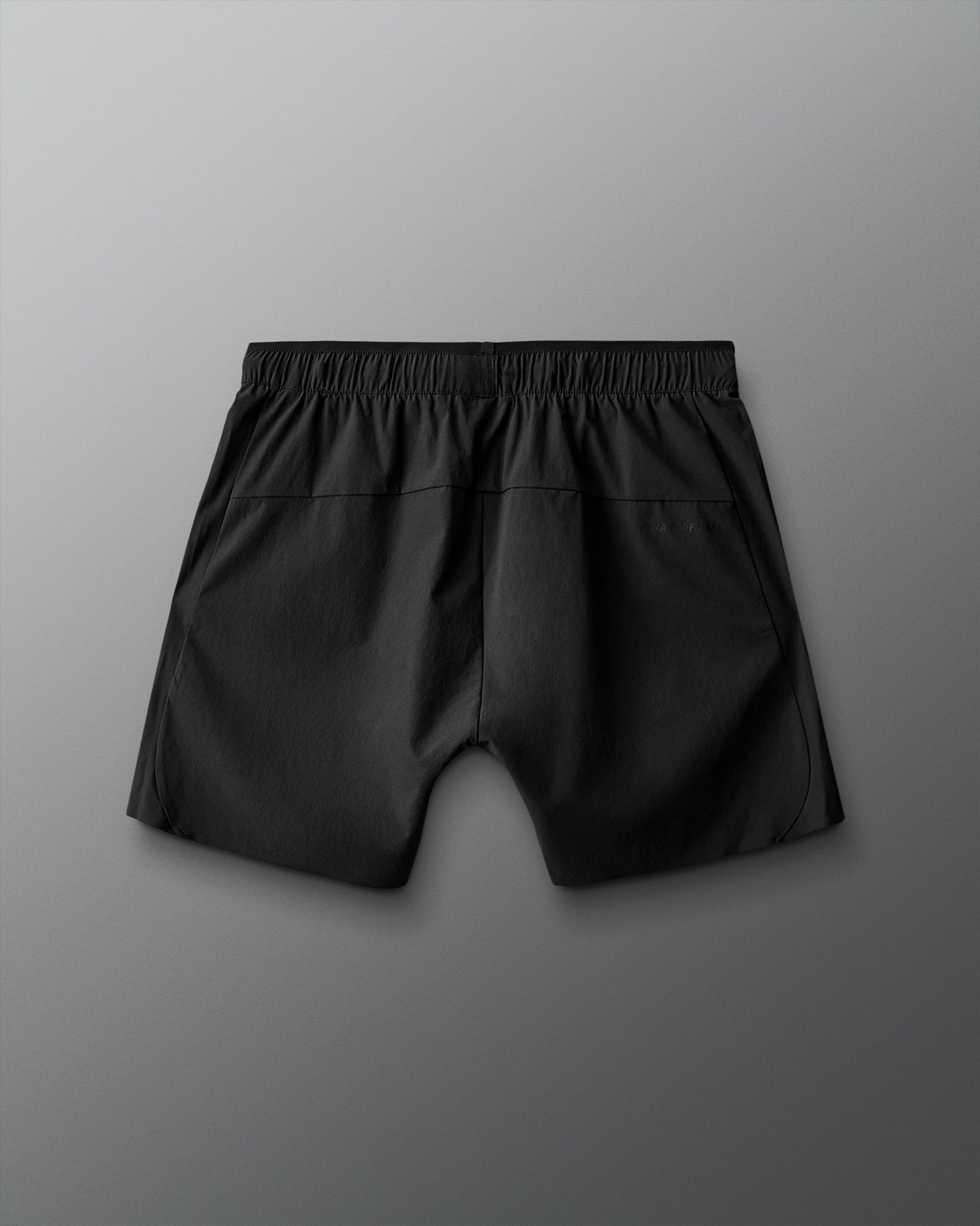 Black shorts on a gray background