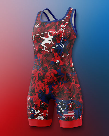 USAW Scatter Icon Women's 2.0 Elite Singlet