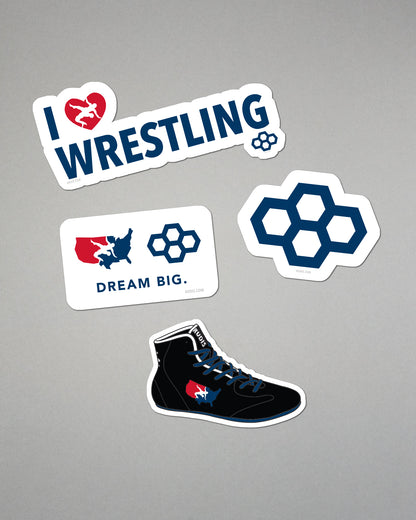 USA Wrestling Dream Big Sticker Pack