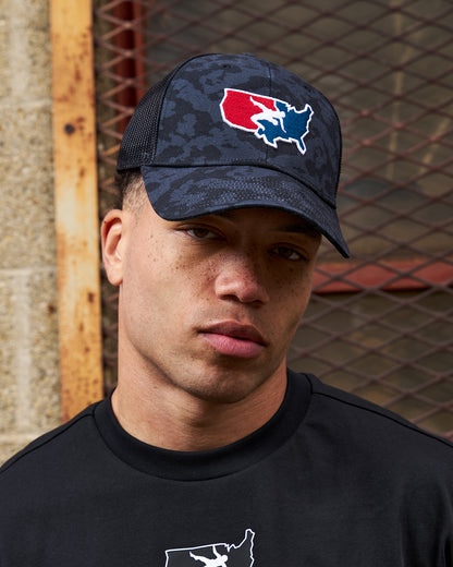 USA Wrestling Logo Bridge Trucker Hat