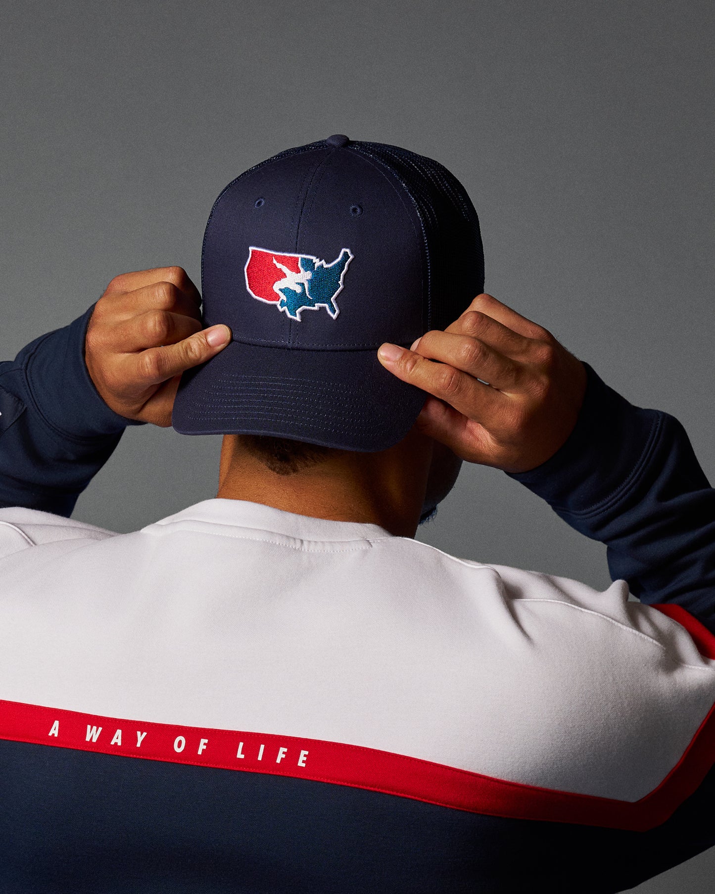 USA Wrestling Logo Bridge Trucker Hat