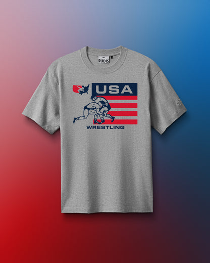 Classic USA Wrestling Heavyweight T-Shirt