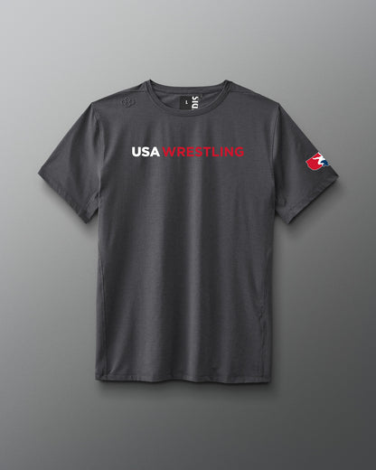 T-shirt chiné Performance avec logo USA Wrestling