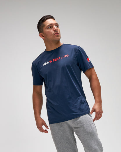 T-shirt chiné Performance avec logo USA Wrestling