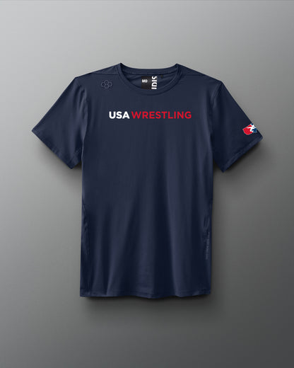 T-shirt de performance avec logo USA Wrestling