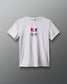 White t-shirt with USA Wrestling logo on a gray background