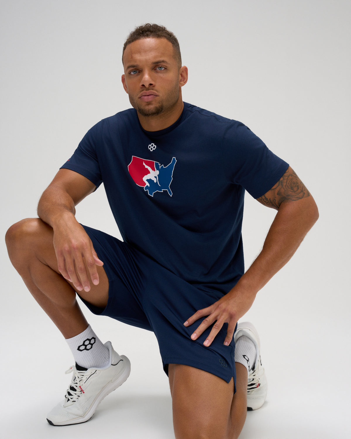 T-shirt ultra doux USA Wrestling Map Elite