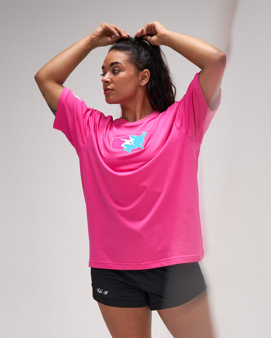 T-shirt hybride ample USA Wrestling