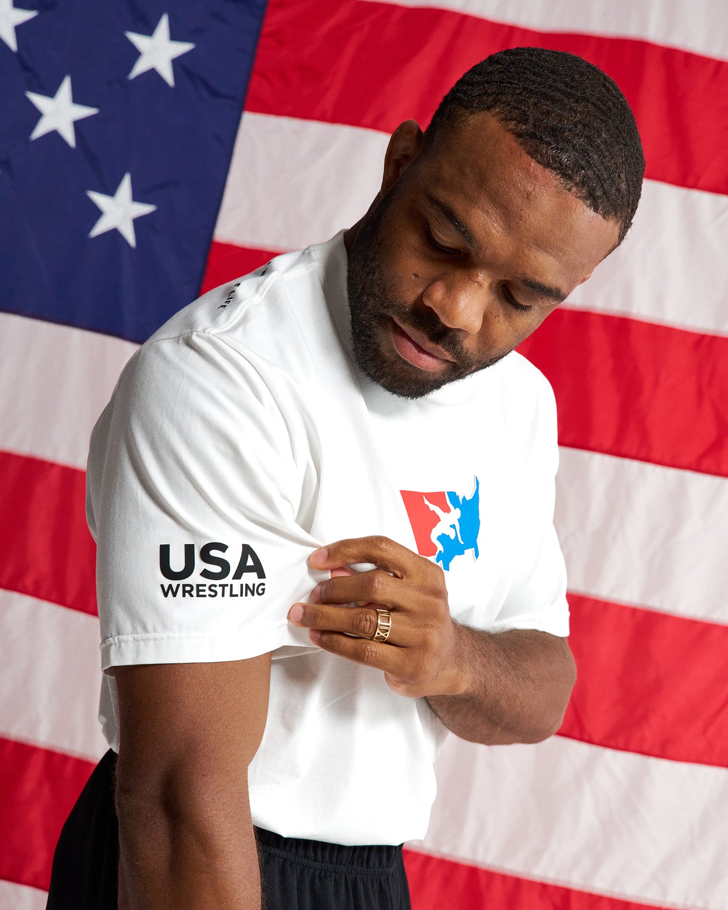 USA Wrestling Map Boxy Hybrid T-Shirt