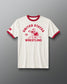White t-shirt with red trim featuring 'United States Wrestling' design on a gray background